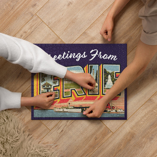 Greetings From Erie Jigsaw Puzzle