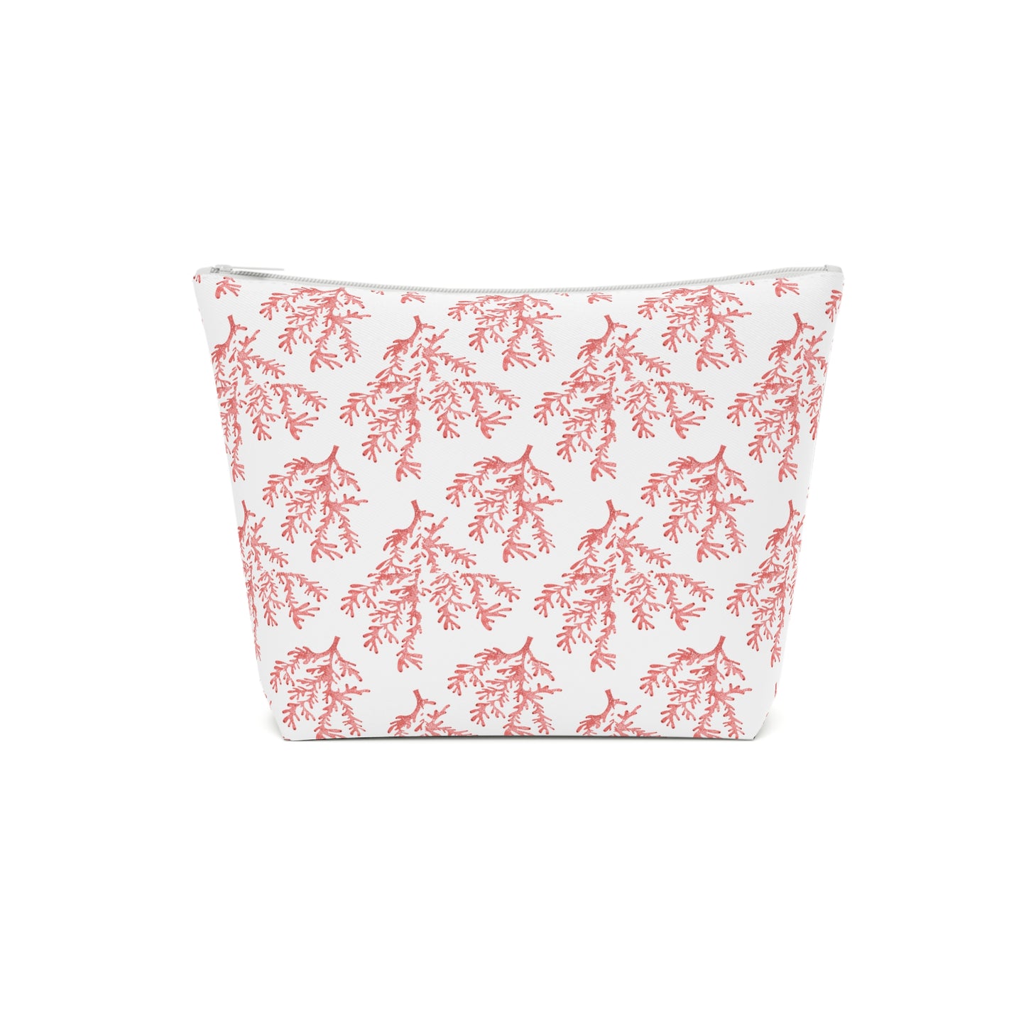 Coral Pattern Cotton Cosmetic Bag