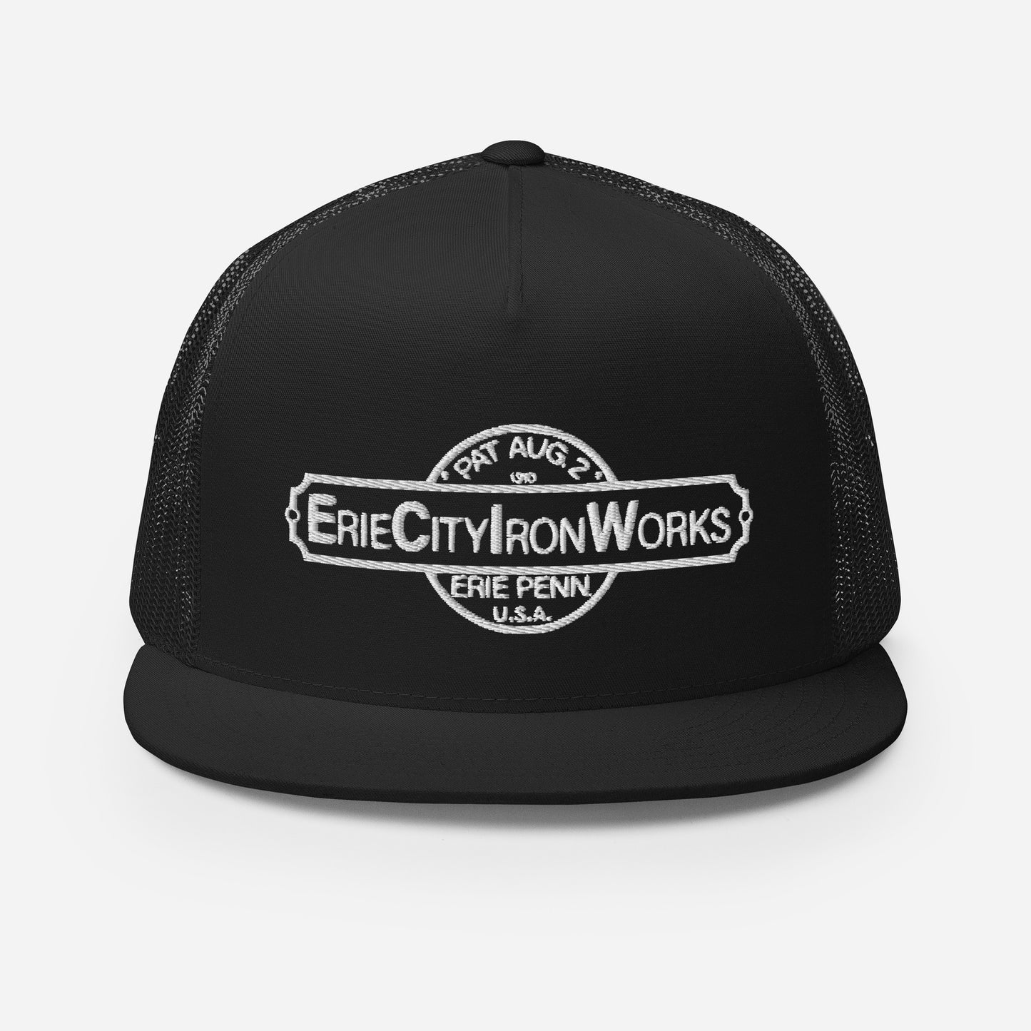 Erie City Iron Works Trucker Cap (White Embroidery)