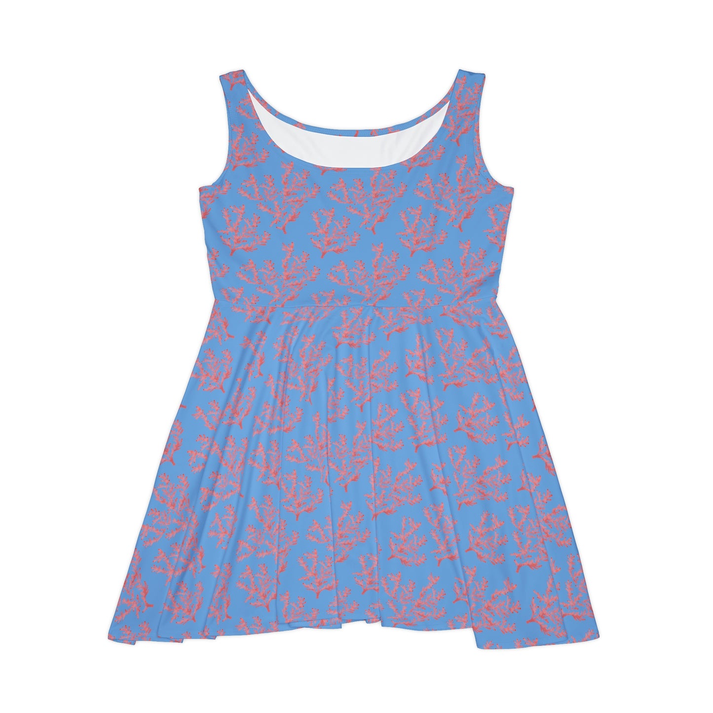 Women's Blue Coral Skater Dress