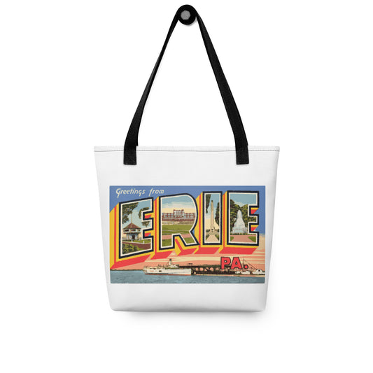 Greetings From Erie Tote bag