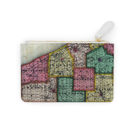 1876 Erie County Map Print Clutch