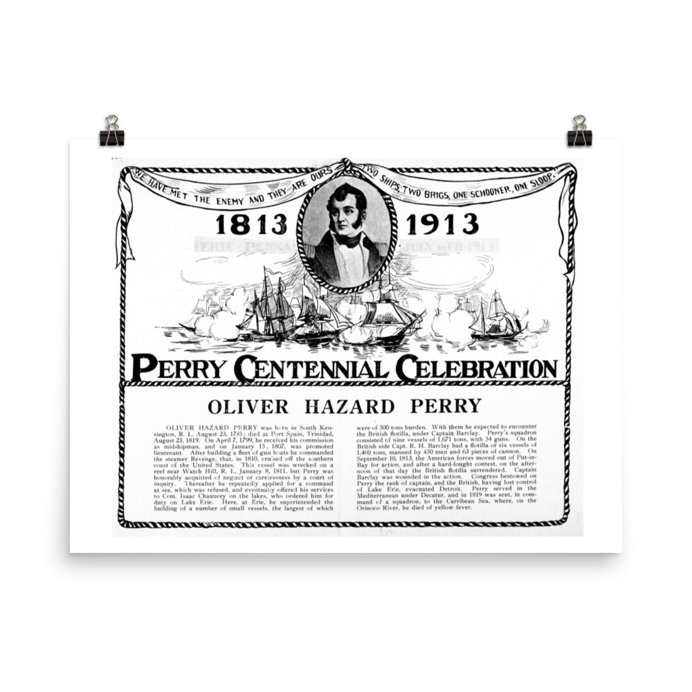 1913 Perry Centennial Celebration Print Poster
