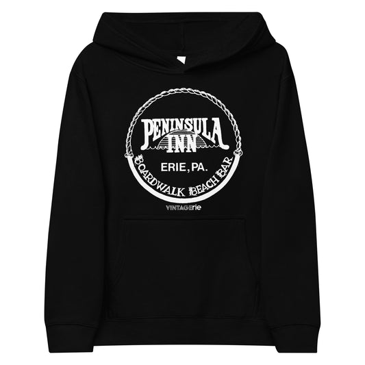 Peninsula Inn (White Logo) Kids fleece hoodie