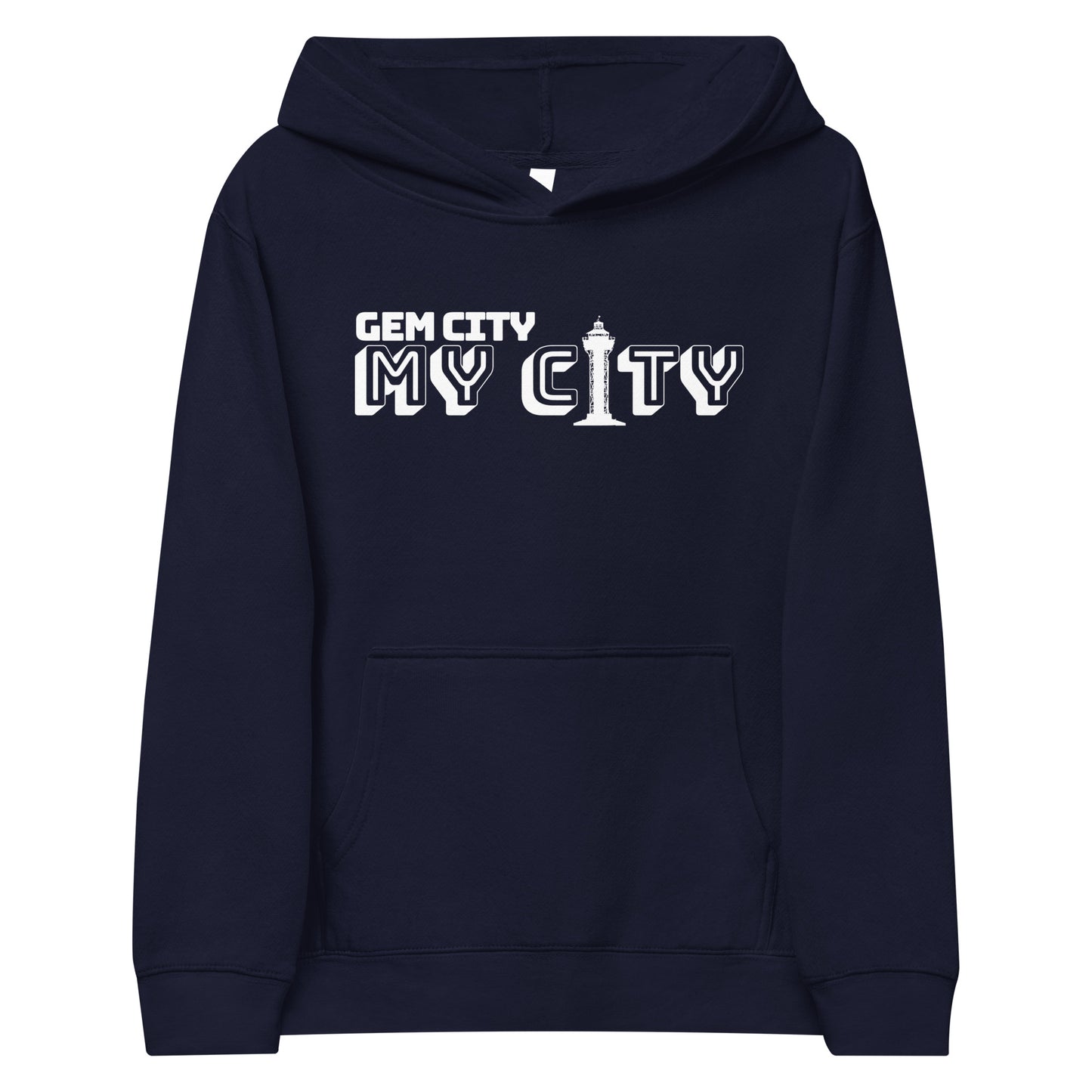 Gem City | My City Kids Hoodie (White Print)