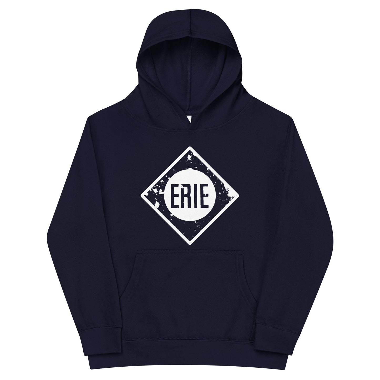 Erie Railroad Sign Kids fleece hoodie