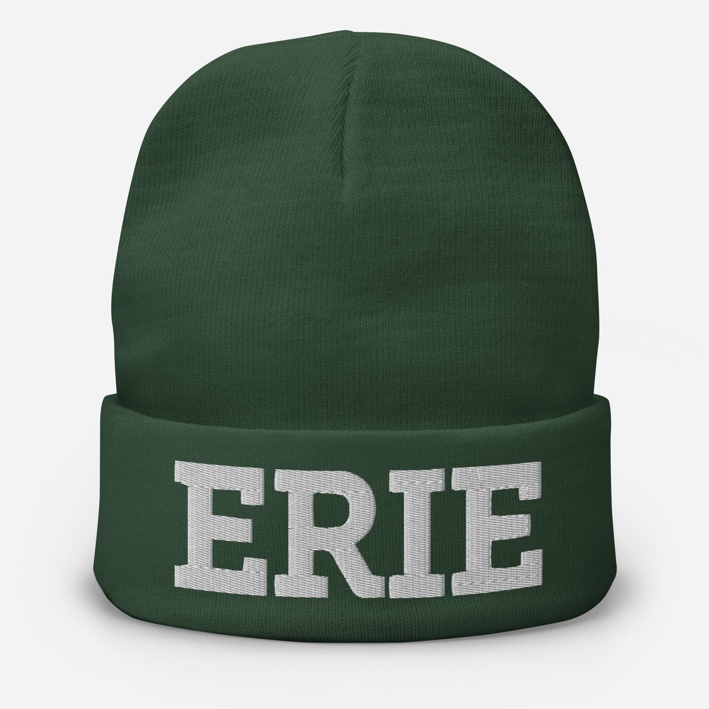 Erie Embroidered Beanie (White Embroider)