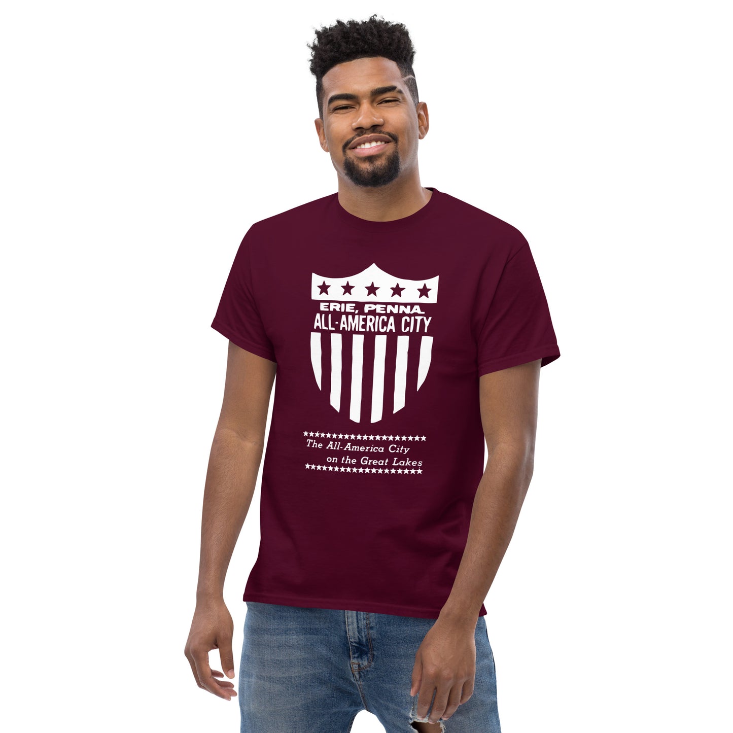 All American Erie Classic Unisex Tee (White)