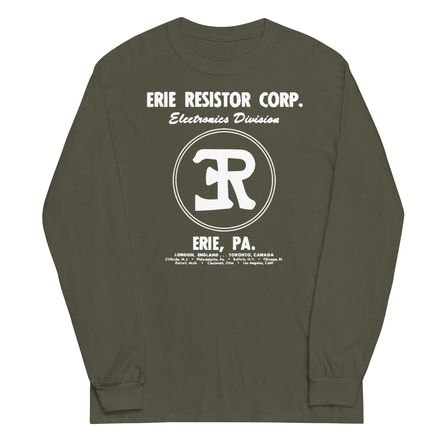 Erie Resistor Corp Electronics Division Unisex Long Sleeve Tee