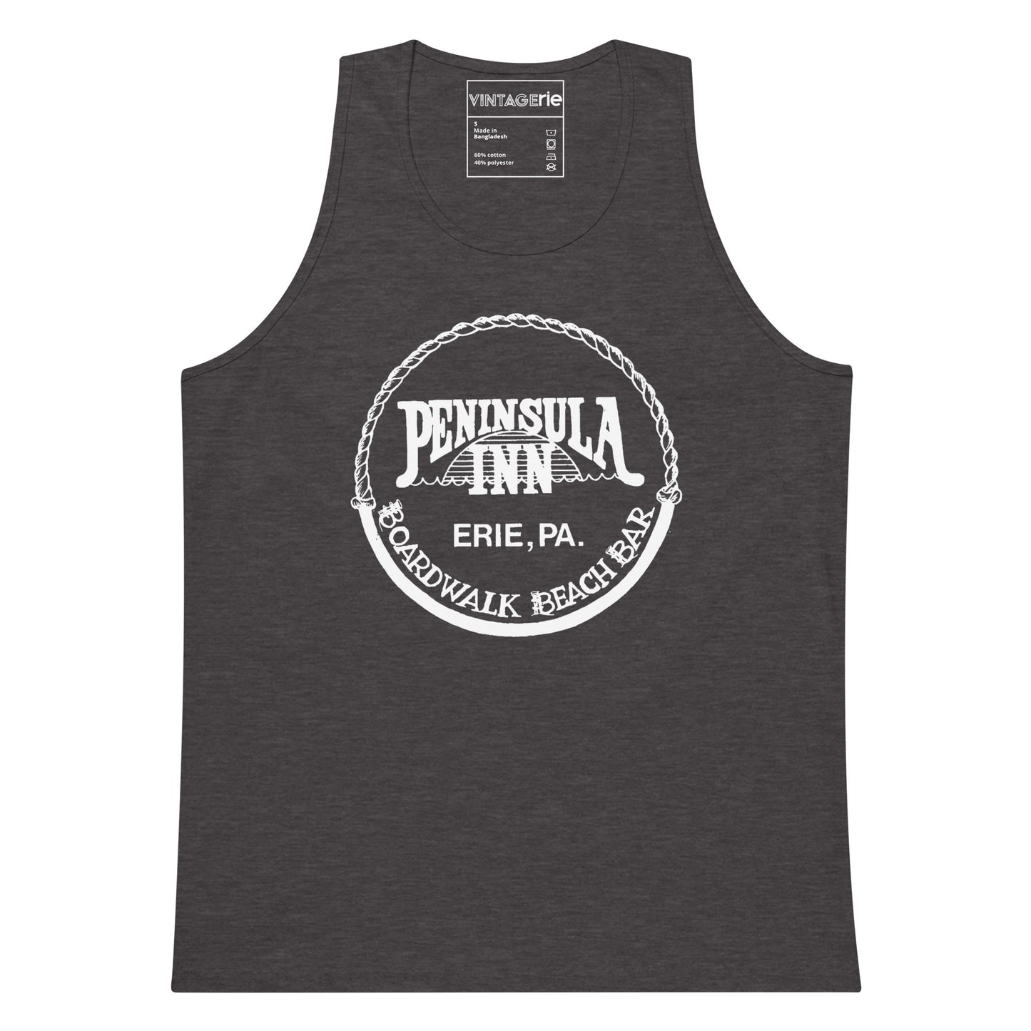 Peninsula Inn (White Logo) Men’s premium tank top