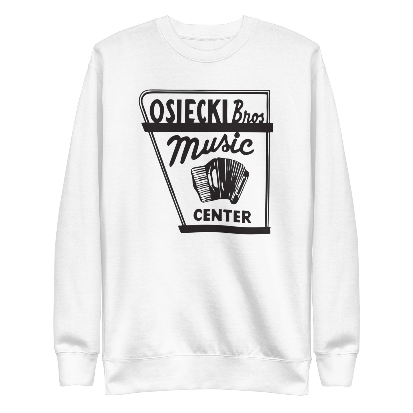 Osiecki Bro's Music Center Unisex Sweatshirt (Black Print)